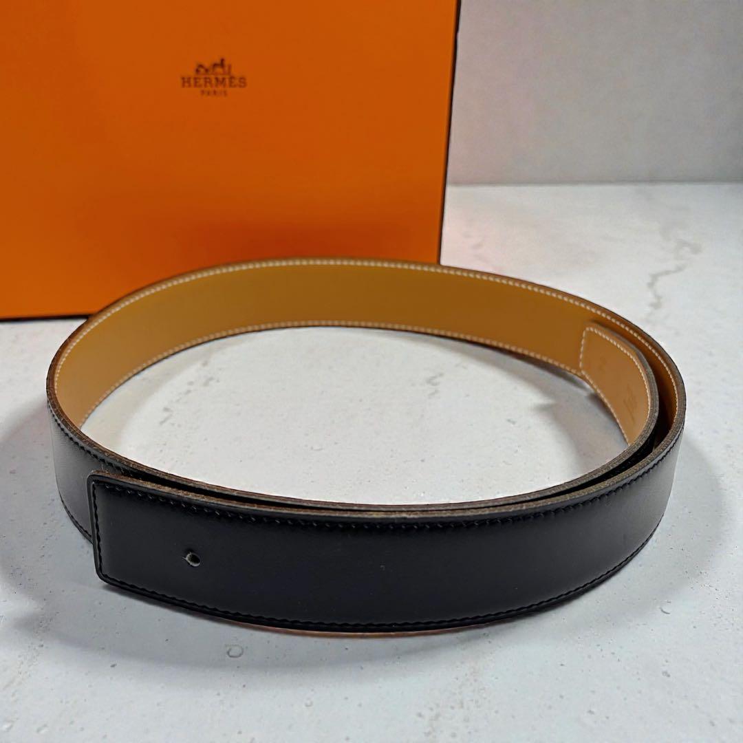 ⭐️美品⭐️ エルメス レザー ベルト 70 ブラック ブラウン