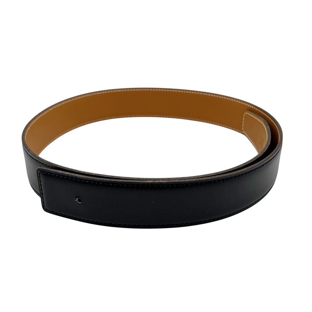 ⭐️美品⭐️ エルメス レザー ベルト 70 ブラック ブラウン 2