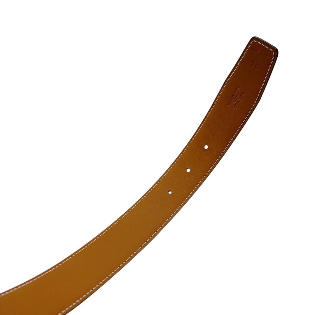 ⭐️美品⭐️ エルメス レザー ベルト 70 ブラック ブラウン 7