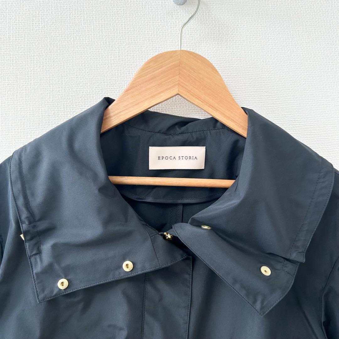 美品✨EPOCA　エポカ　マイクロタフタ　フリルブルゾン　ネイビー　40 3