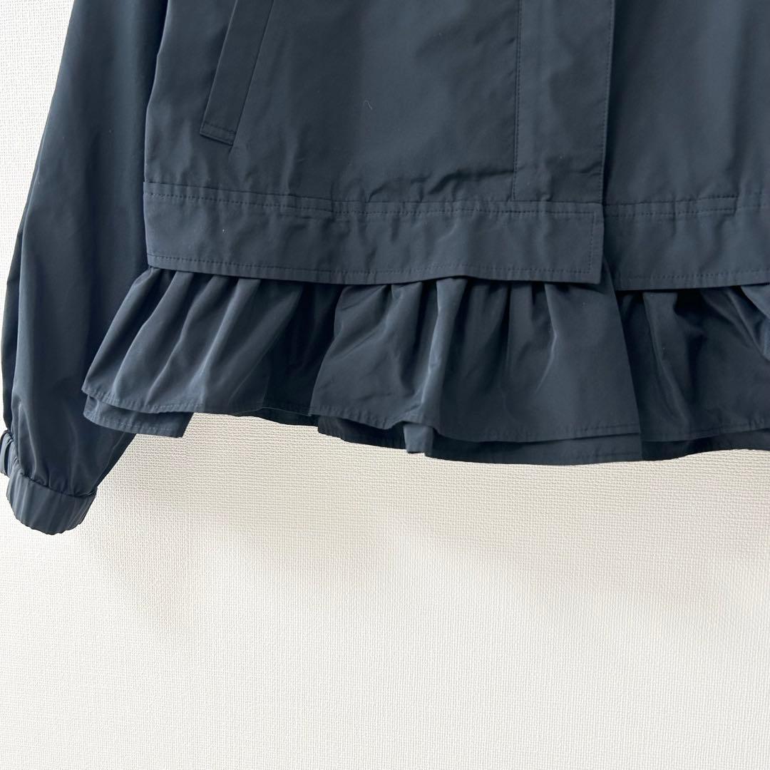 美品✨EPOCA　エポカ　マイクロタフタ　フリルブルゾン　ネイビー　40 4