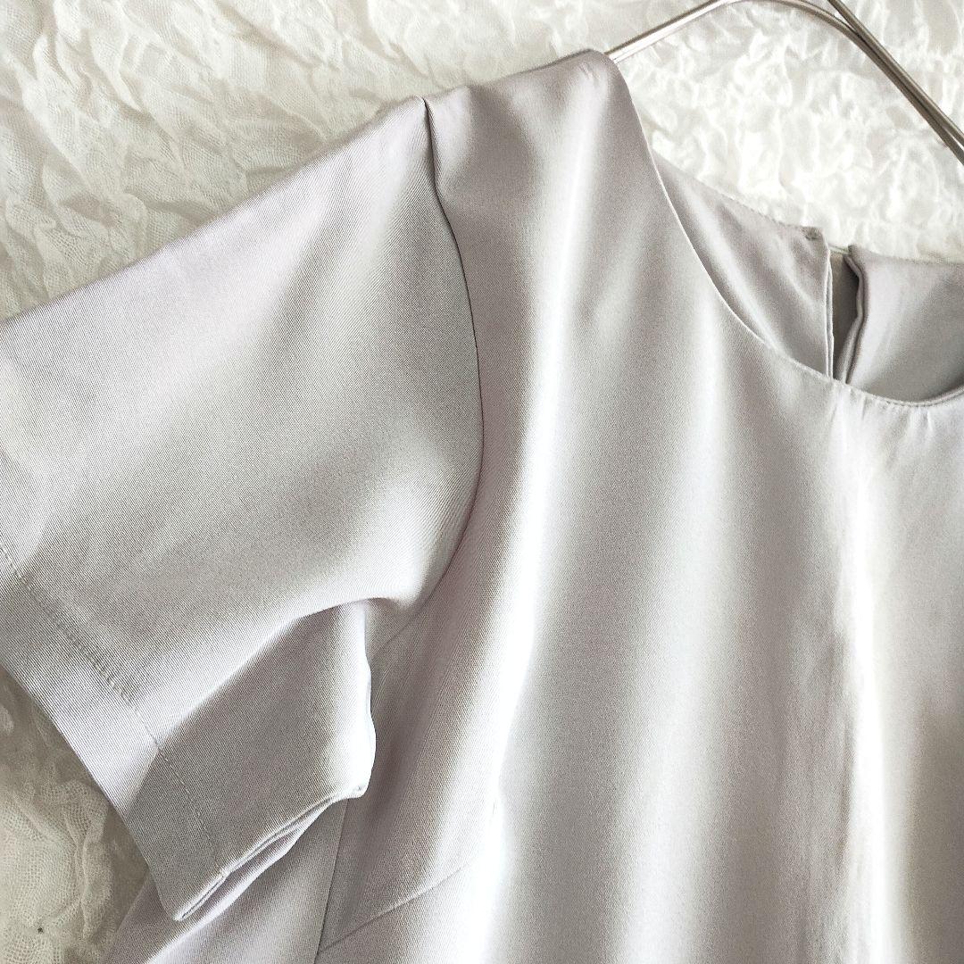 titivite ティティベイト グレー 半袖 ブラウス L プリーツデザイン 3