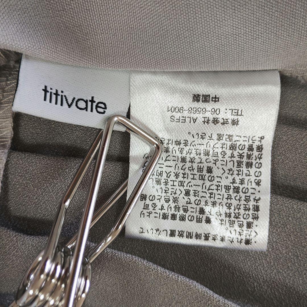 titivite ティティベイト グレー 半袖 ブラウス L プリーツデザイン 8