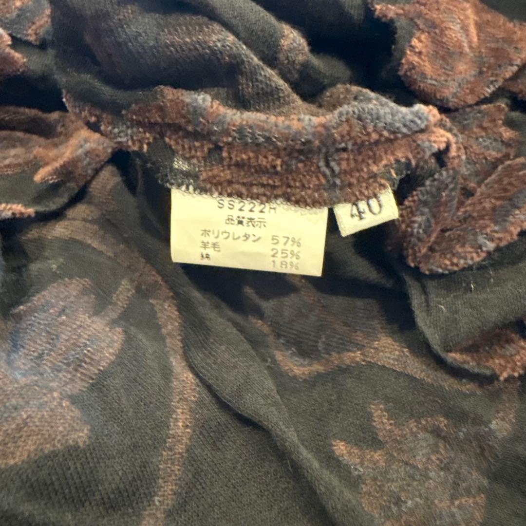 スウィング フロッキー 花柄 フレア スカート ボルドー 透け感40 M 8