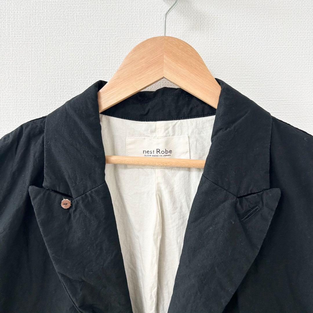 2026SS✨ネストローブ　ピークドラペルジレ　ブラック 3
