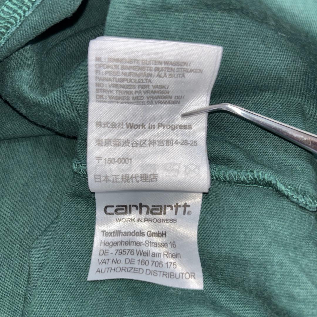 Carhartt WIP Tシャツ S ダークグリーンワンポイントd747 14