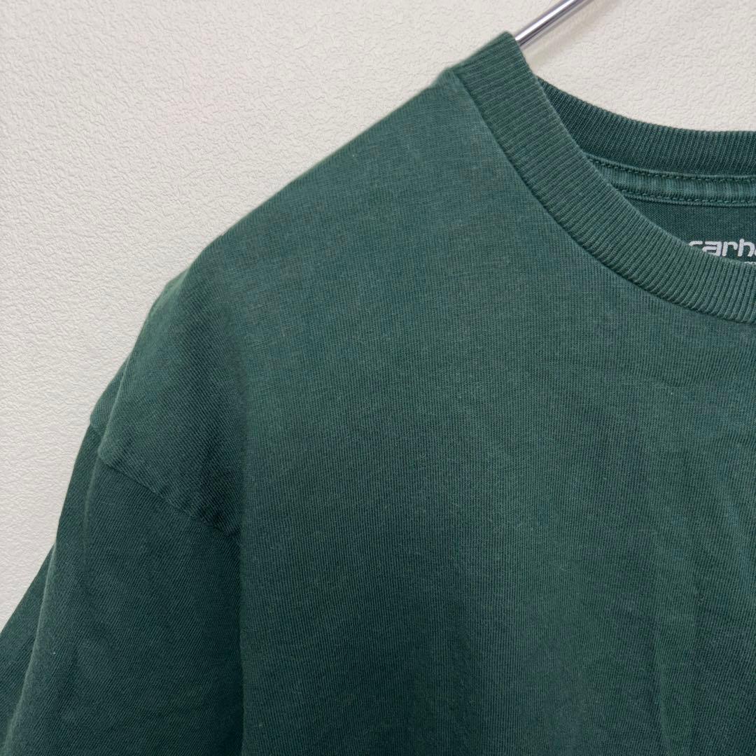 Carhartt WIP Tシャツ S ダークグリーンワンポイントd747 4