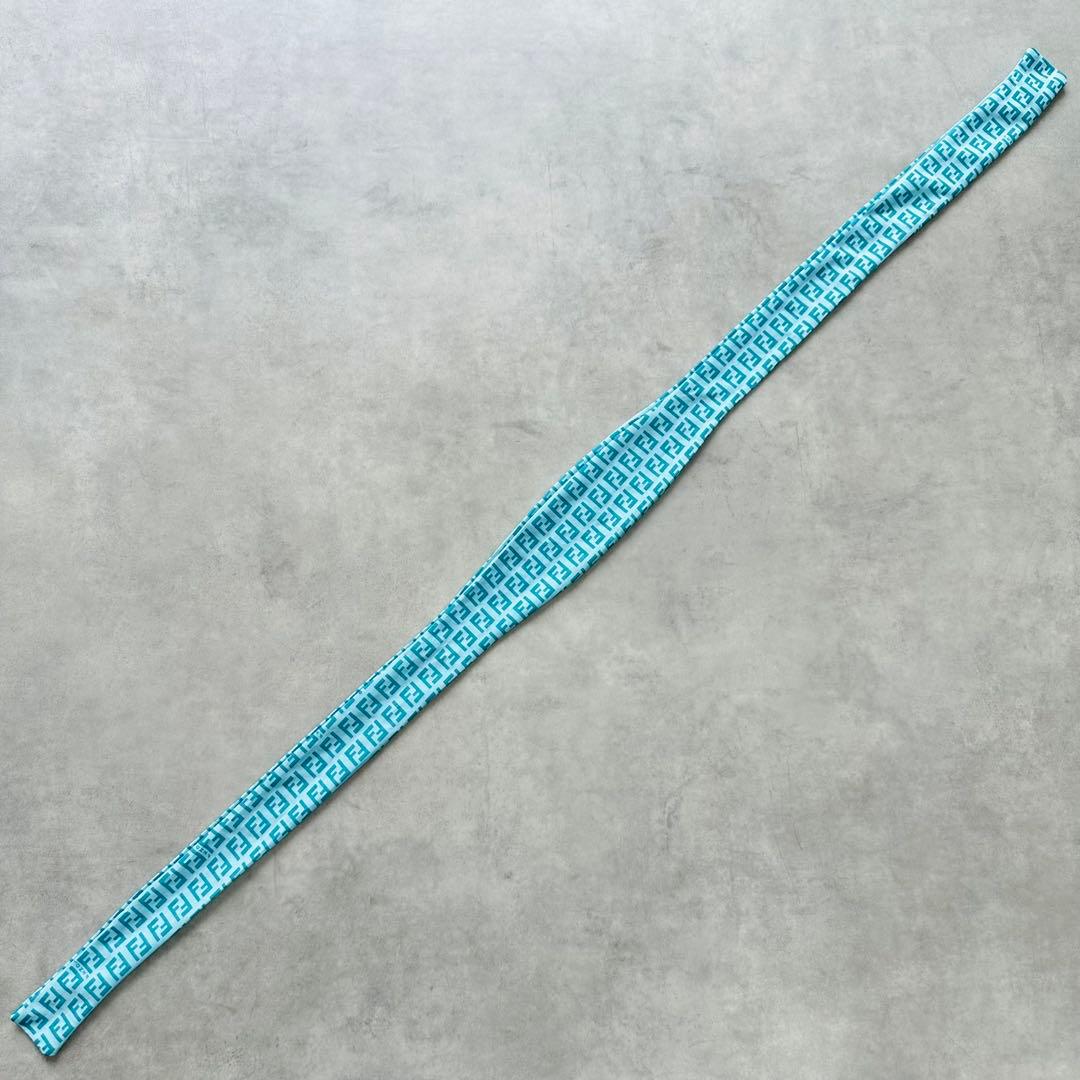 FENDI ズッカ柄 総柄 ヘアバンド バンダナ リボン ポニーテールスカーフ 5