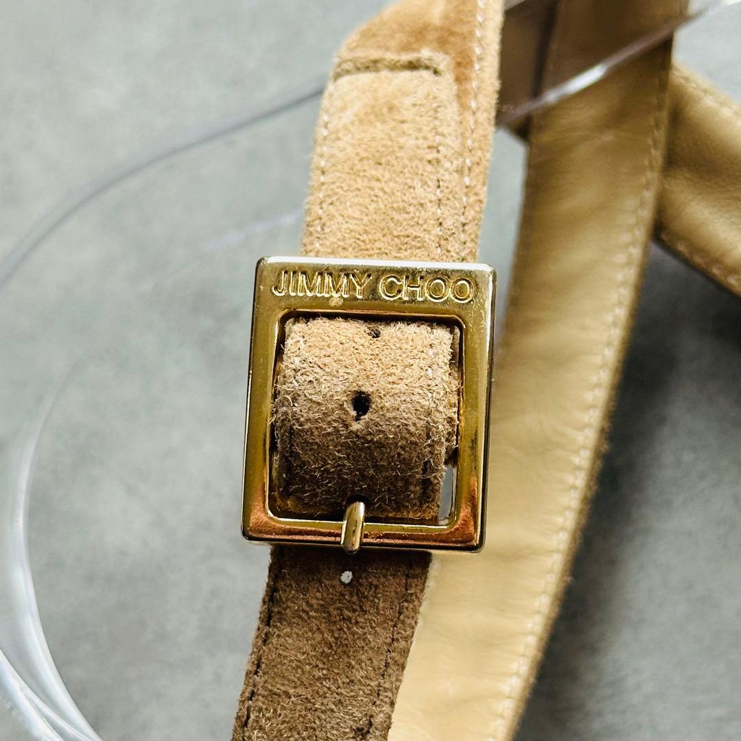 Jimmy Choo スエード クロスストラップ　ウェッジソールサンダル 12