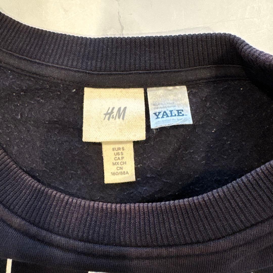 H&M Yaleスウェット カレッジロゴ ネイビー　紺色　S ヴィンテージ 6