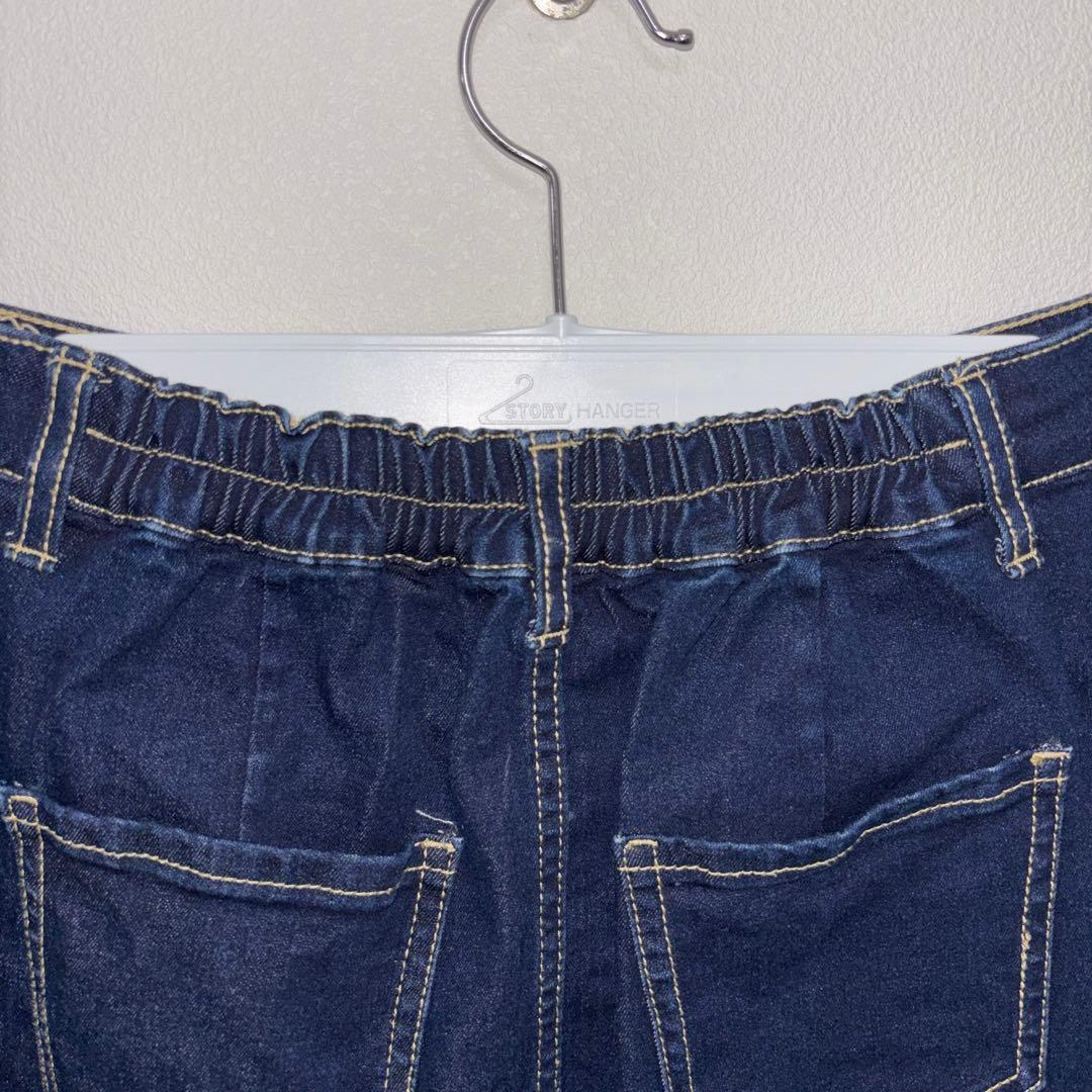 WEGO 濃紺デニムミニスカート L ストレッチ有 d676 11