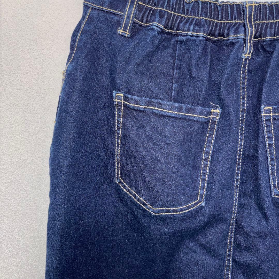 WEGO 濃紺デニムミニスカート L ストレッチ有 d676 12