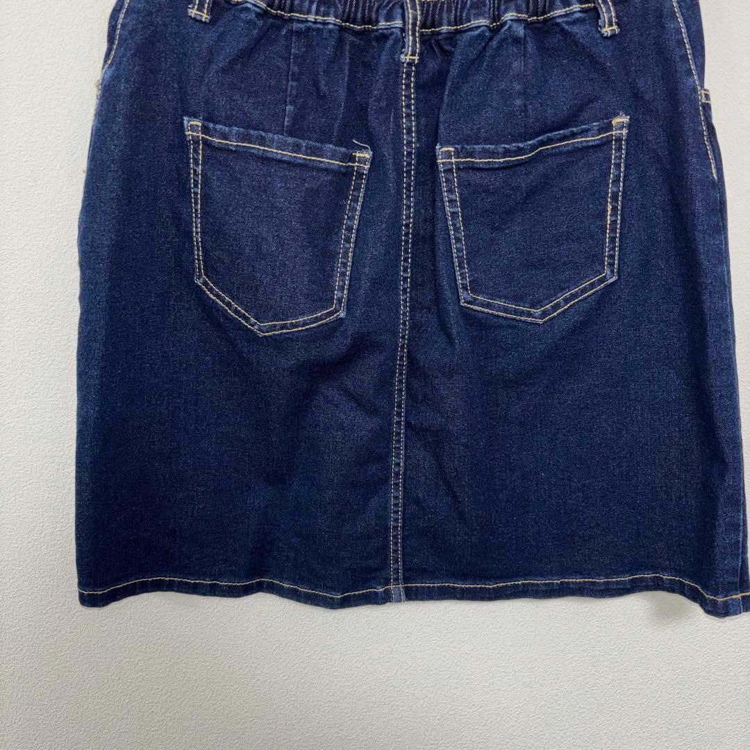 WEGO 濃紺デニムミニスカート L ストレッチ有 d676 14