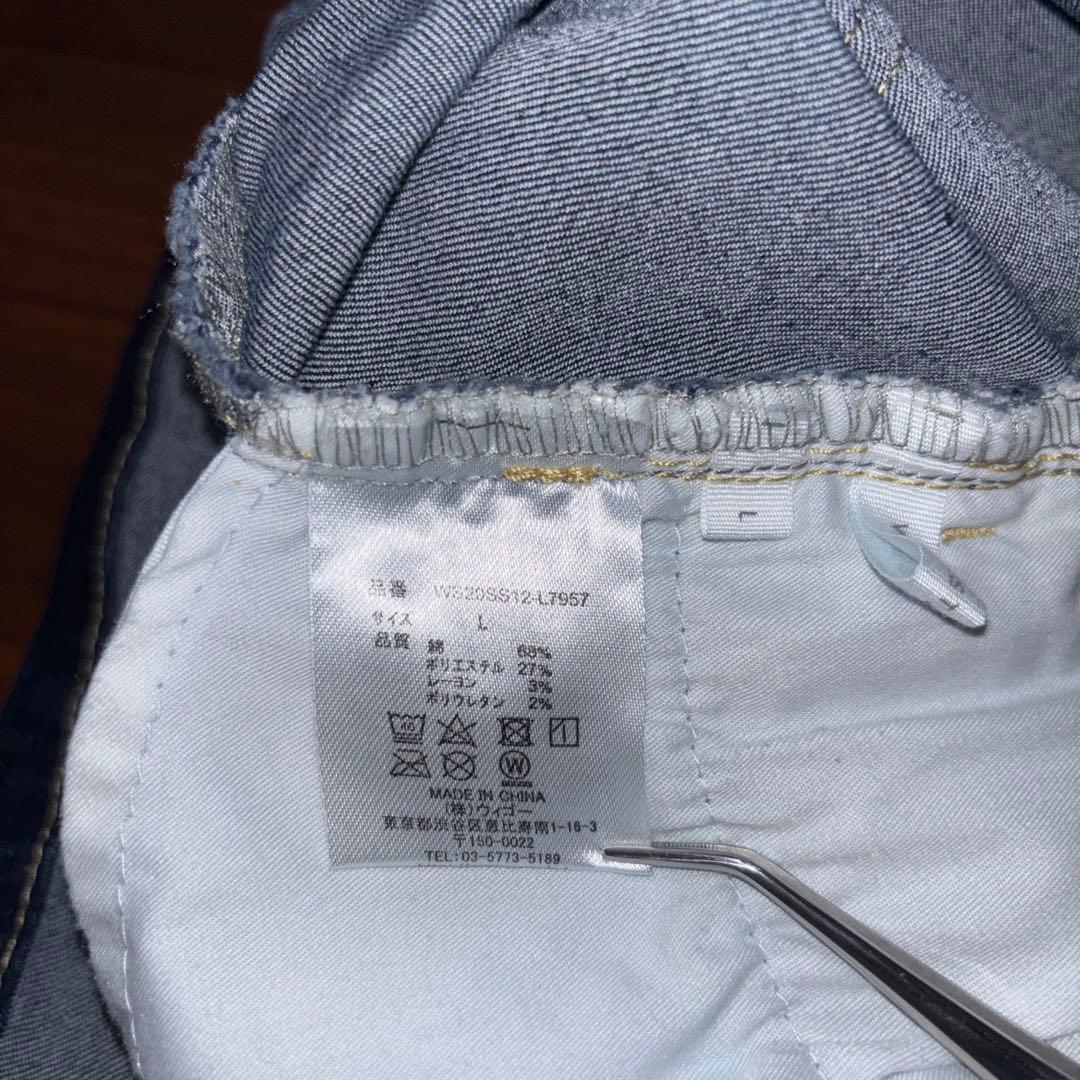 WEGO 濃紺デニムミニスカート L ストレッチ有 d676 16