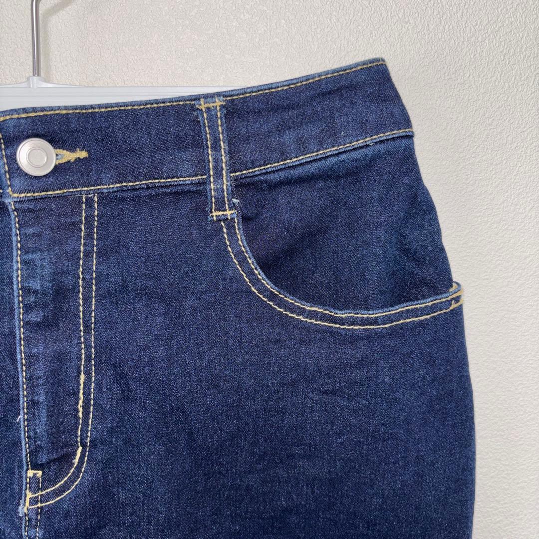 WEGO 濃紺デニムミニスカート L ストレッチ有 d676 6