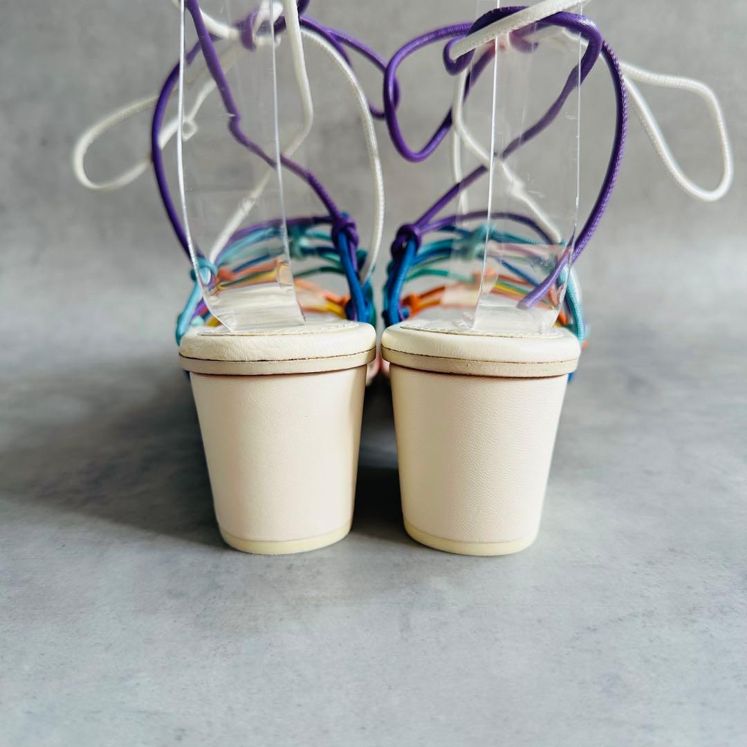 希少✨Y2K Chloe マルチカラー　レザーストラップ　ミュール　サンダル 10