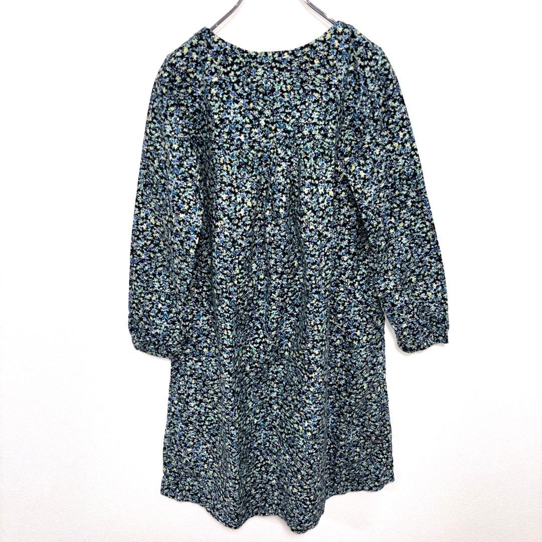 Sunny Clouds 小花柄長袖ワンピース M ゆったりd735 11