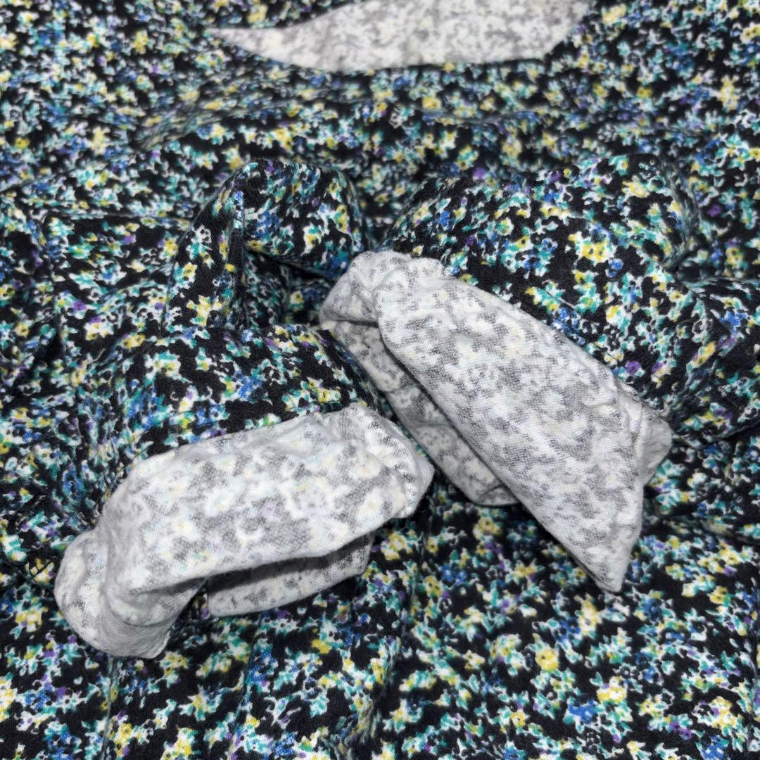 Sunny Clouds 小花柄長袖ワンピース M ゆったりd735 12