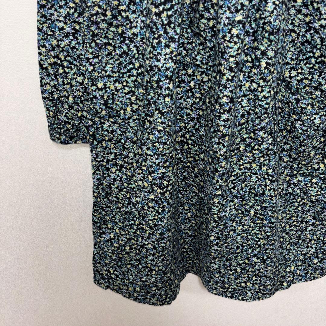 Sunny Clouds 小花柄長袖ワンピース M ゆったりd735 6