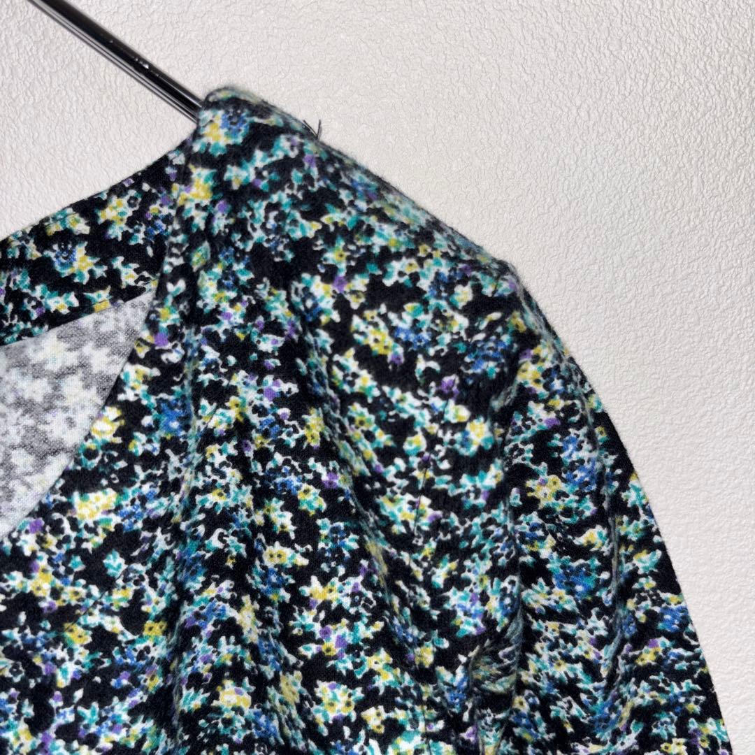 Sunny Clouds 小花柄長袖ワンピース M ゆったりd735 7