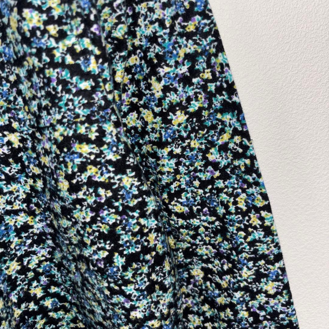 Sunny Clouds 小花柄長袖ワンピース M ゆったりd735 8