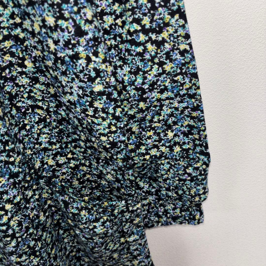 Sunny Clouds 小花柄長袖ワンピース M ゆったりd735 9