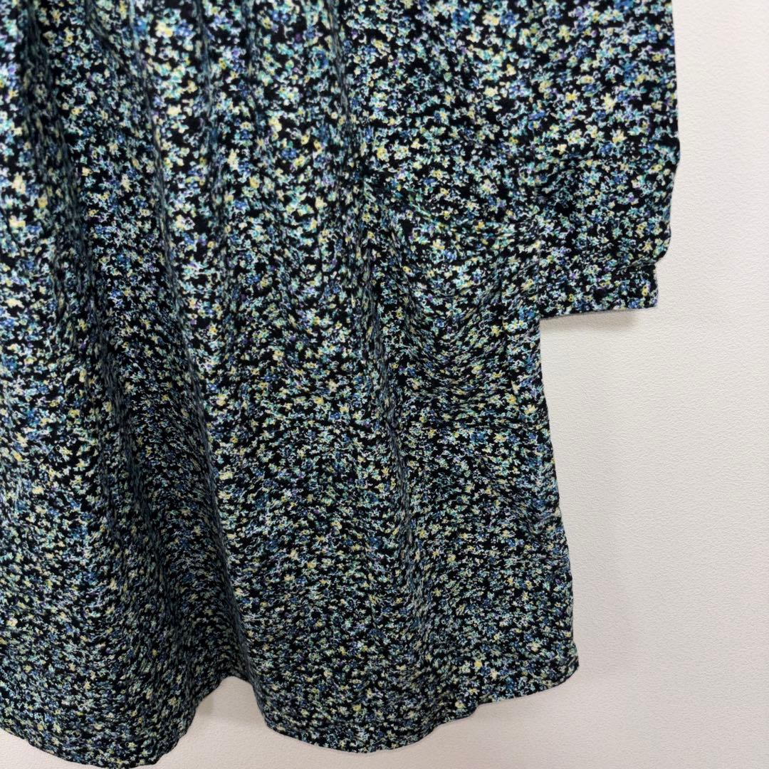 Sunny Clouds 小花柄長袖ワンピース M ゆったりd735 10