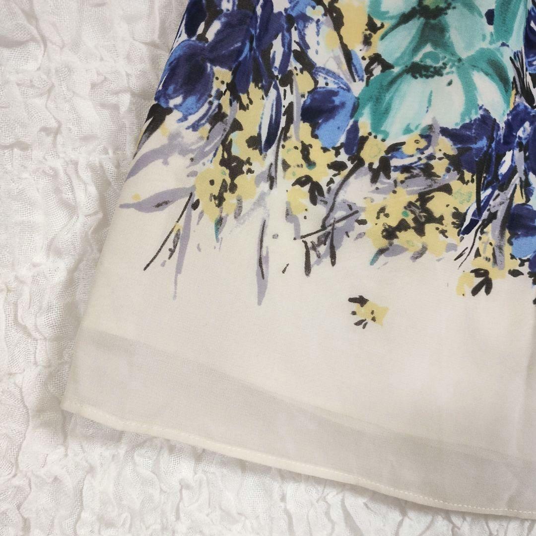 Suna Una 花柄フレアスカート ウエスト60cm 軽やか シフォン 4