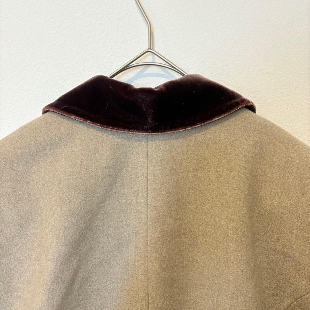 ウール コート ベージュ 茶色　襟 ヴィンテージ レトロ　上品　ゴールドボタン 6