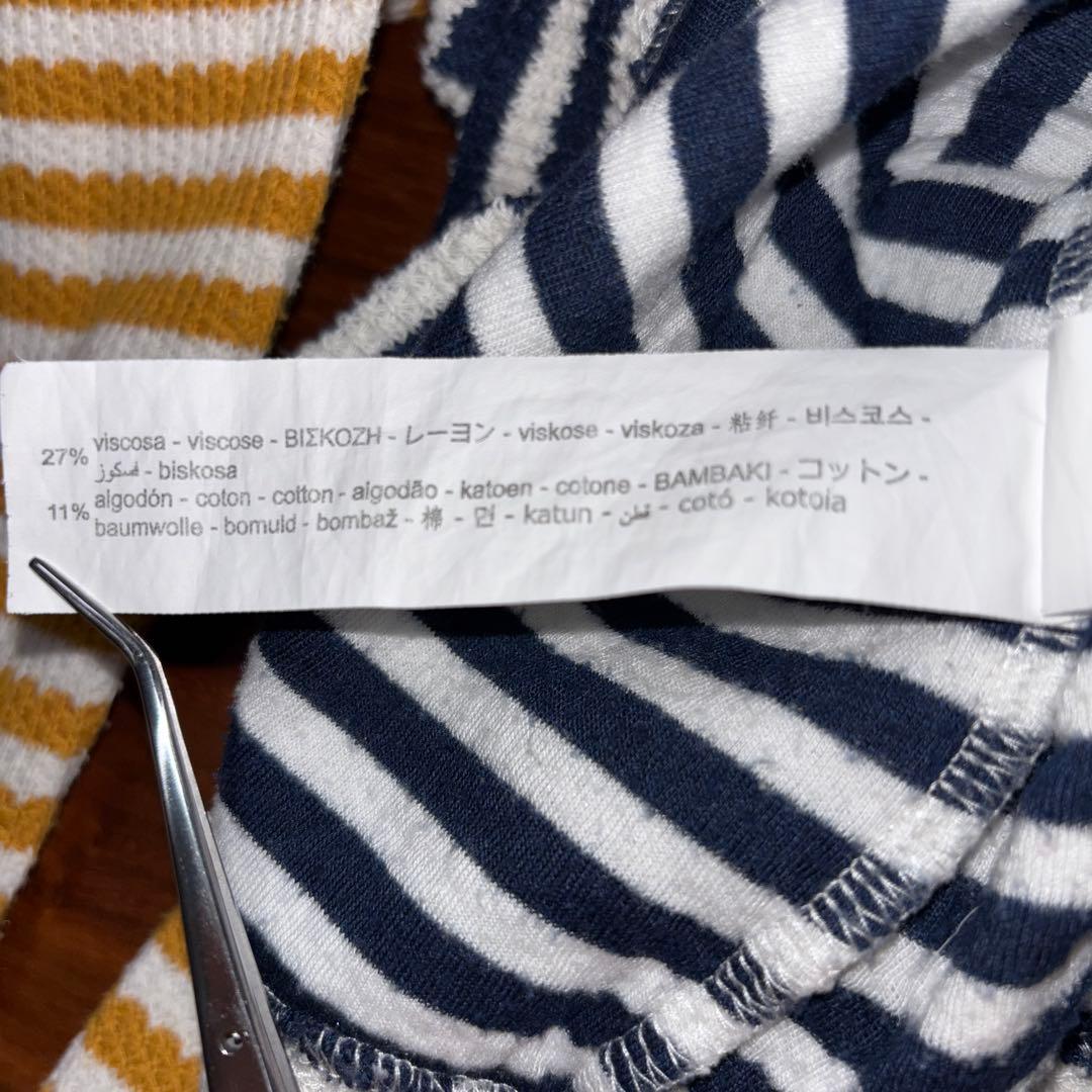 ZARA マルチボーダーサマーニット Mハイネック　d745 13