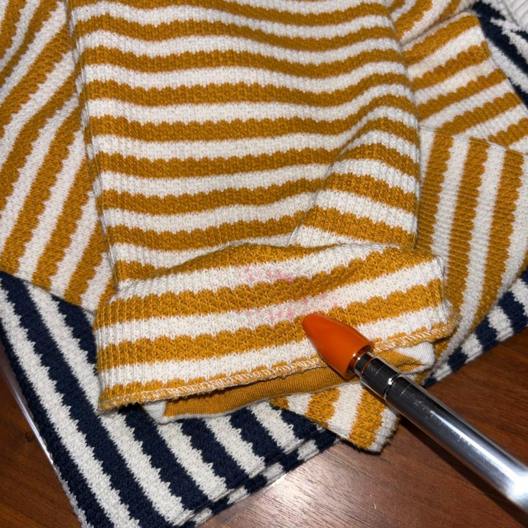 ZARA マルチボーダーサマーニット Mハイネック　d745 19