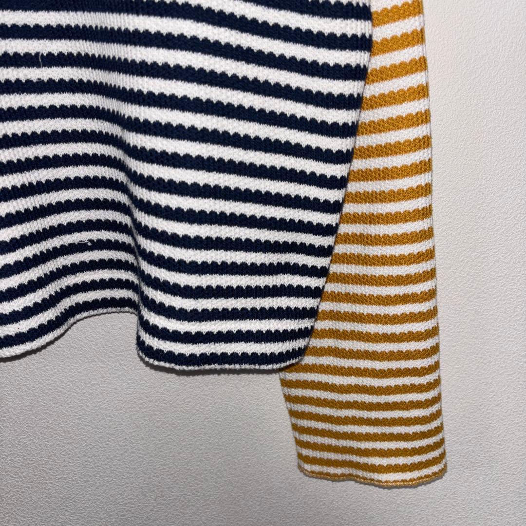 ZARA マルチボーダーサマーニット Mハイネック　d745 9