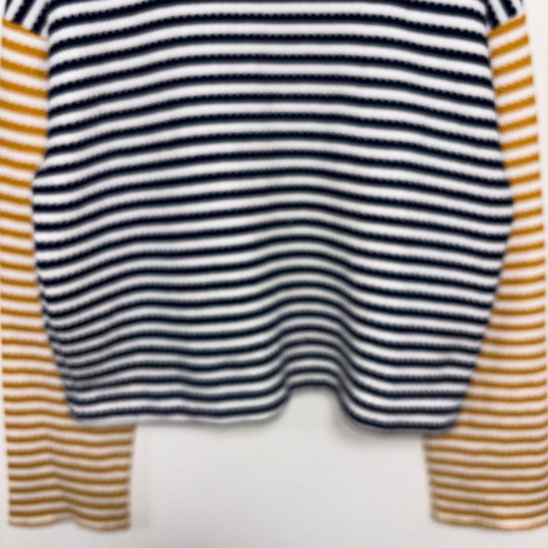 ZARA マルチボーダーサマーニット Mハイネック　d745 10