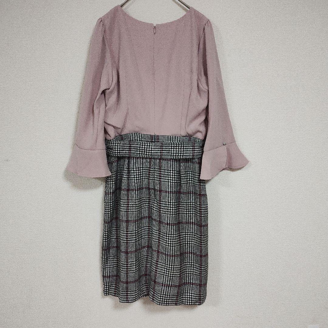 MISCH MASCH ミッシュマッシュ 刺繍付きひざ丈ワンピース M 異素材 8