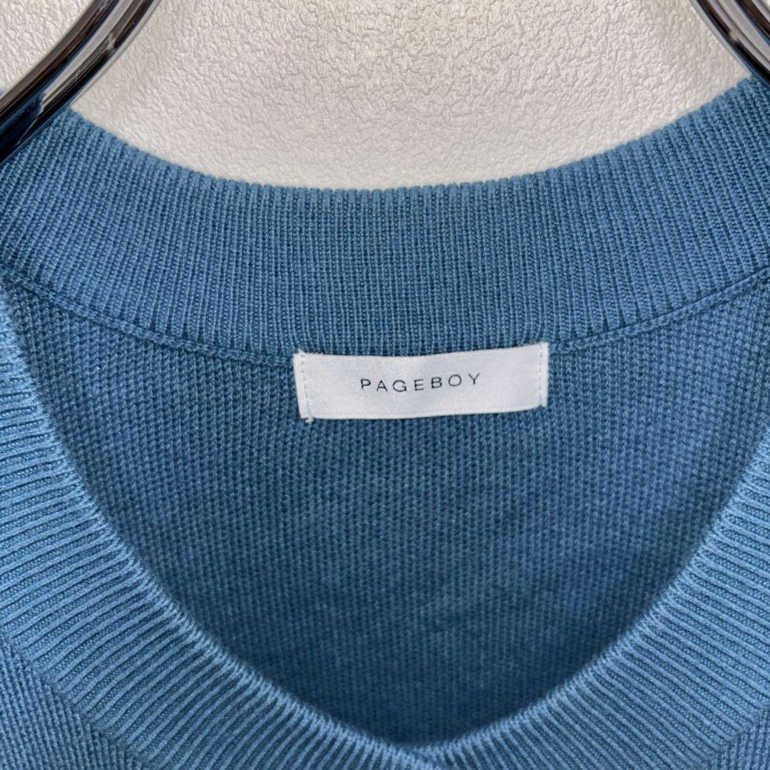 PAGEBOY バルーン袖ブルーカーディガン ゆったりFサイズd680 3