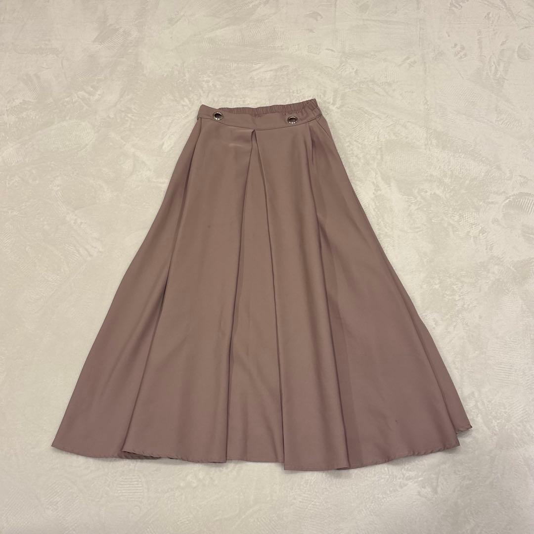 . r.p.s ロング　フレアスカート ロング　ベージュ M相当　膝下　無地 2
