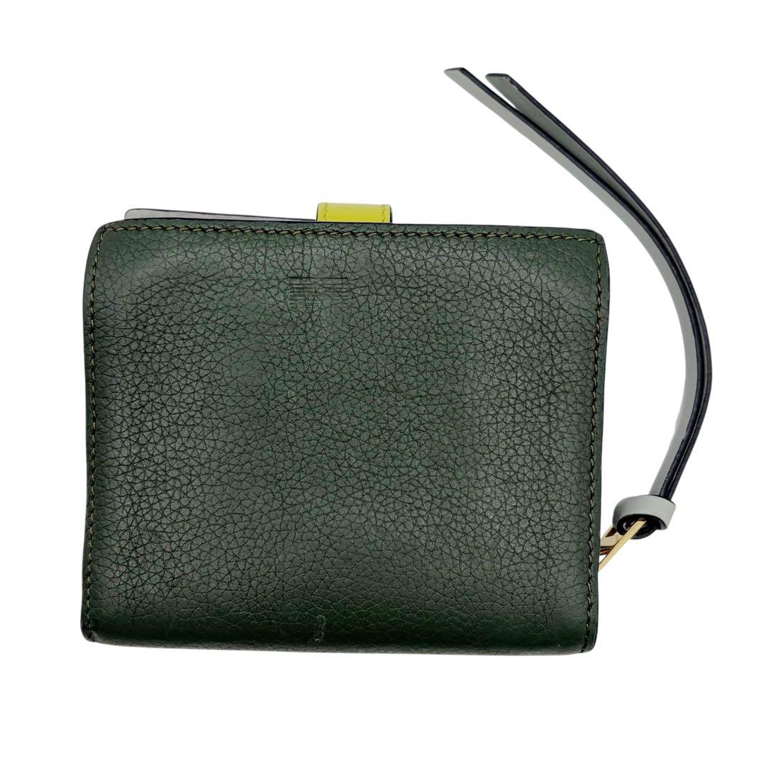 ⭐️良品⭐️ ロエベ コンパクトジップウォレット 二つ折り財布 グリーン 3