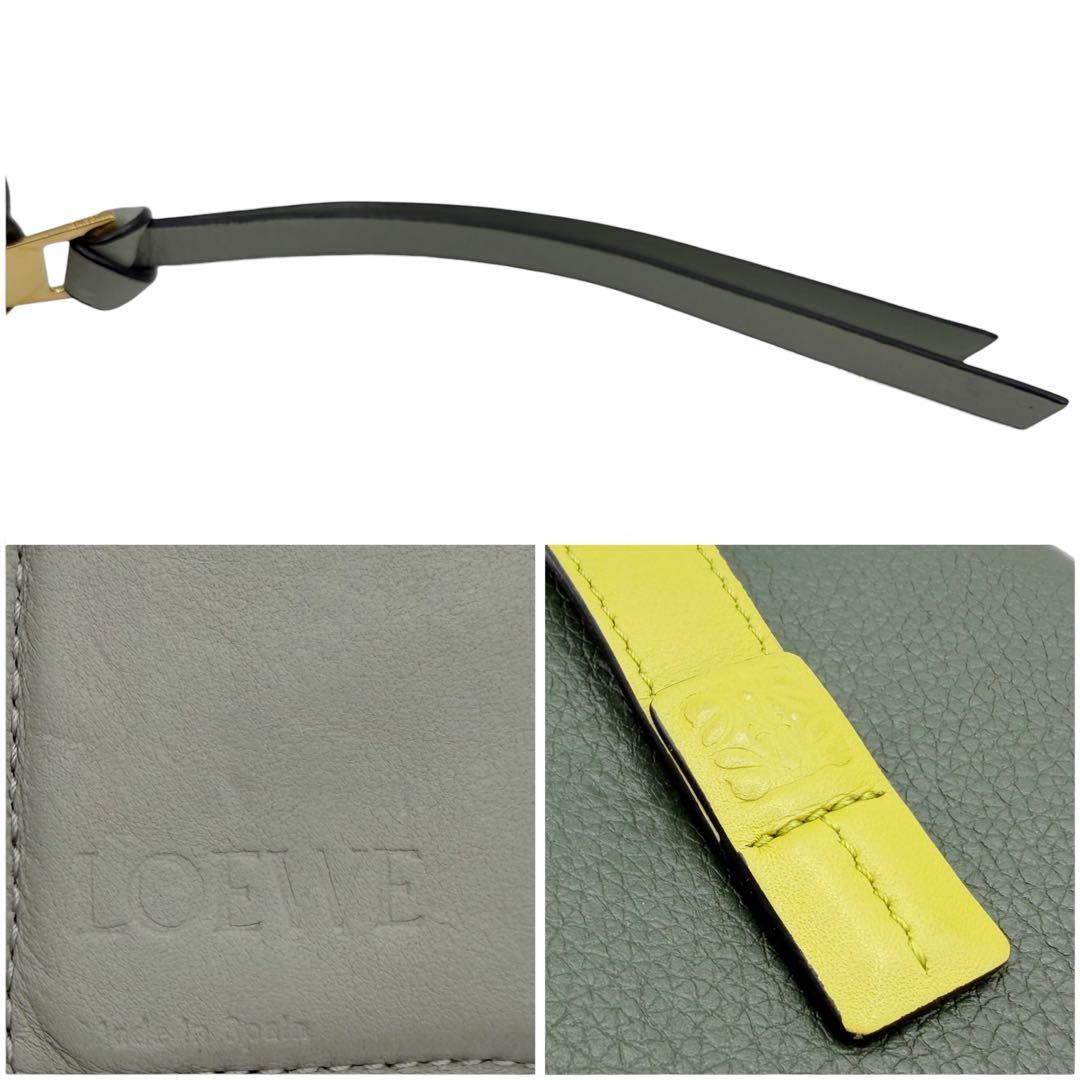 ⭐️良品⭐️ ロエベ コンパクトジップウォレット 二つ折り財布 グリーン 7