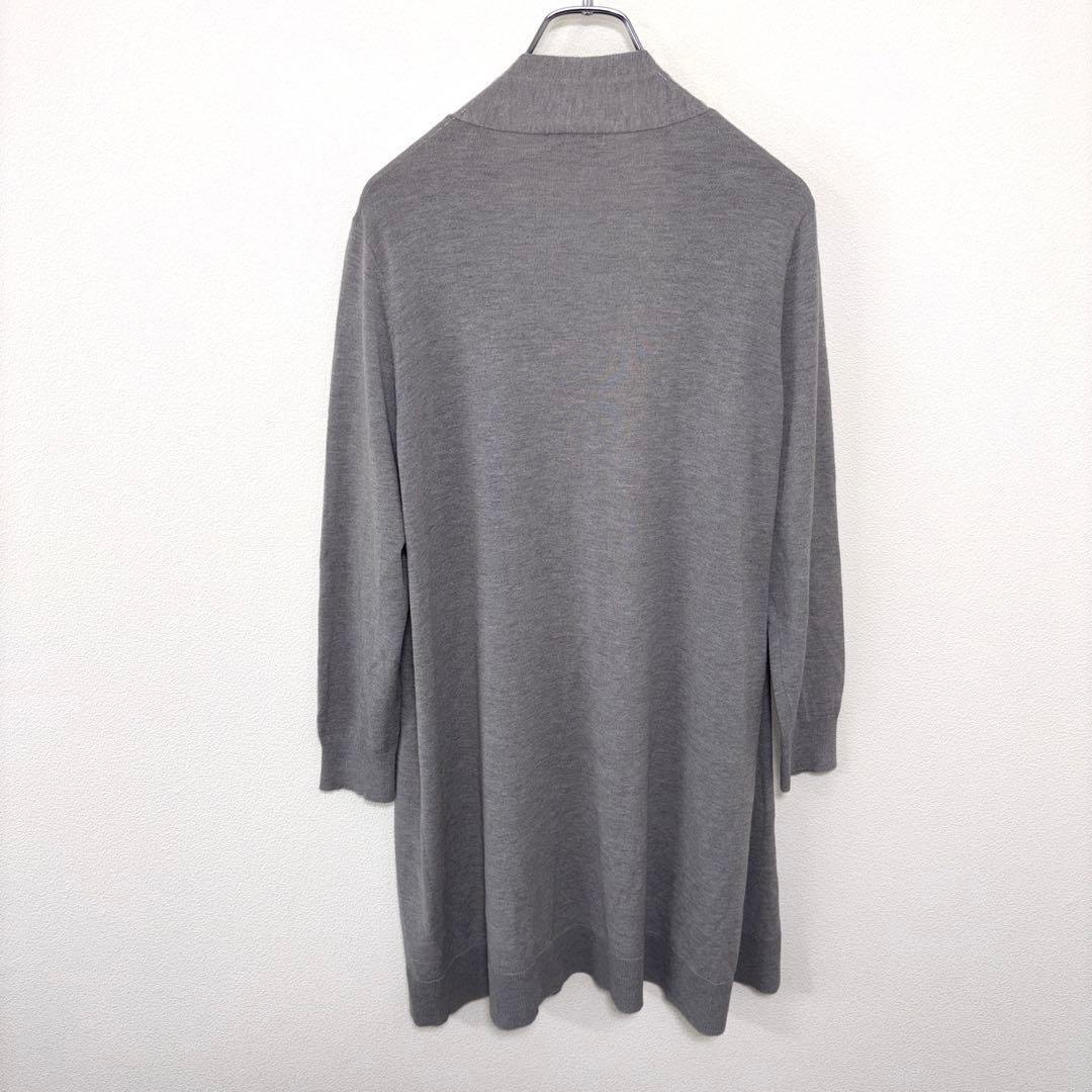 DHC グレー ロングカーディガン Lサイズノーボタン d679 13