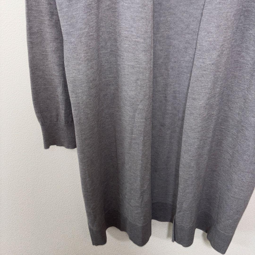 DHC グレー ロングカーディガン Lサイズノーボタン d679 6