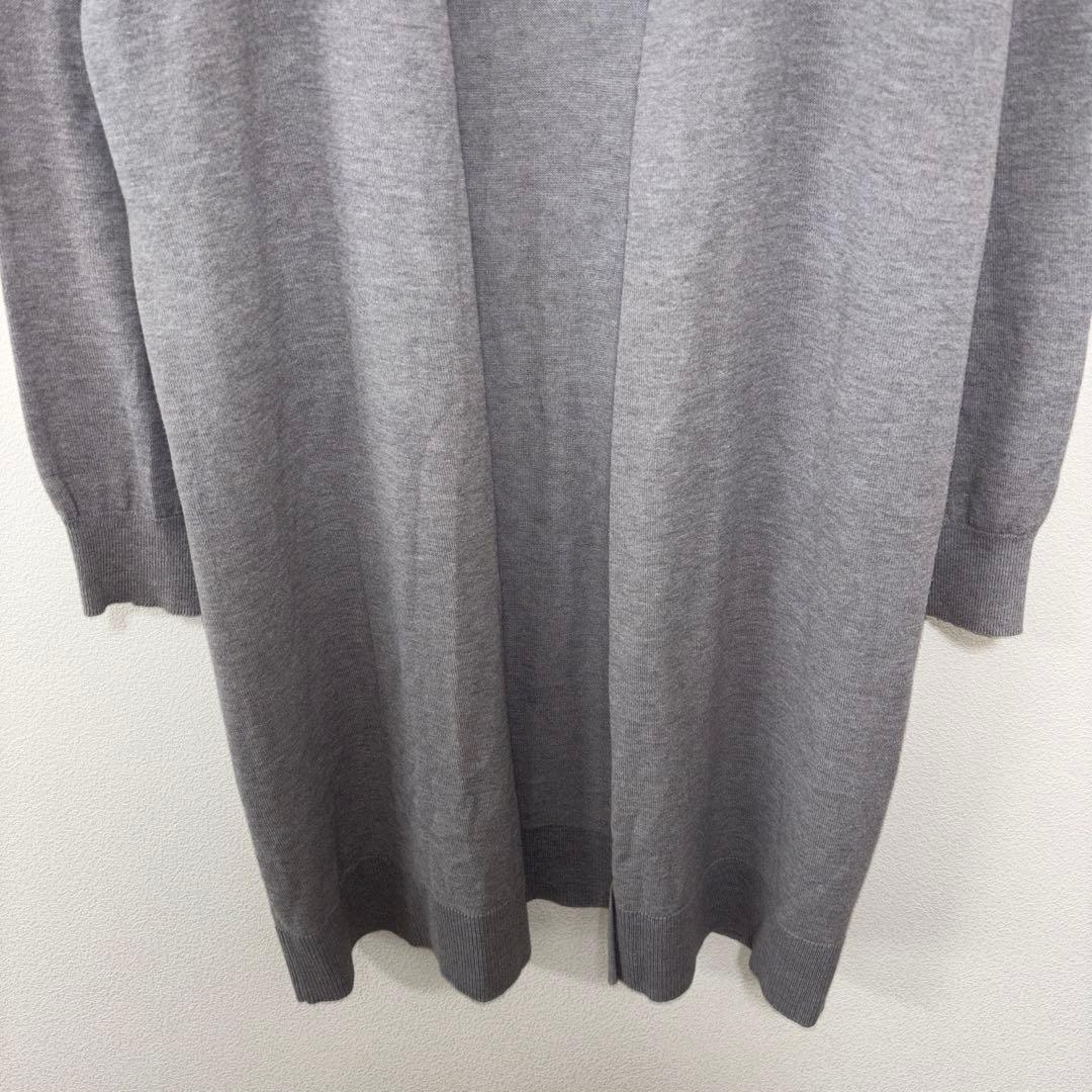 DHC グレー ロングカーディガン Lサイズノーボタン d679 10