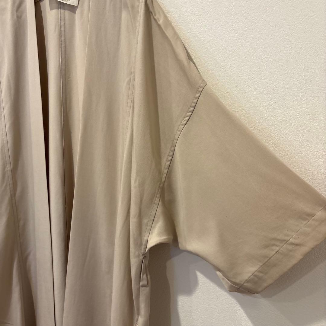 プラージュ ロング ガウン カーディガン　ベージュ リヨセル ゆったり羽織り 4