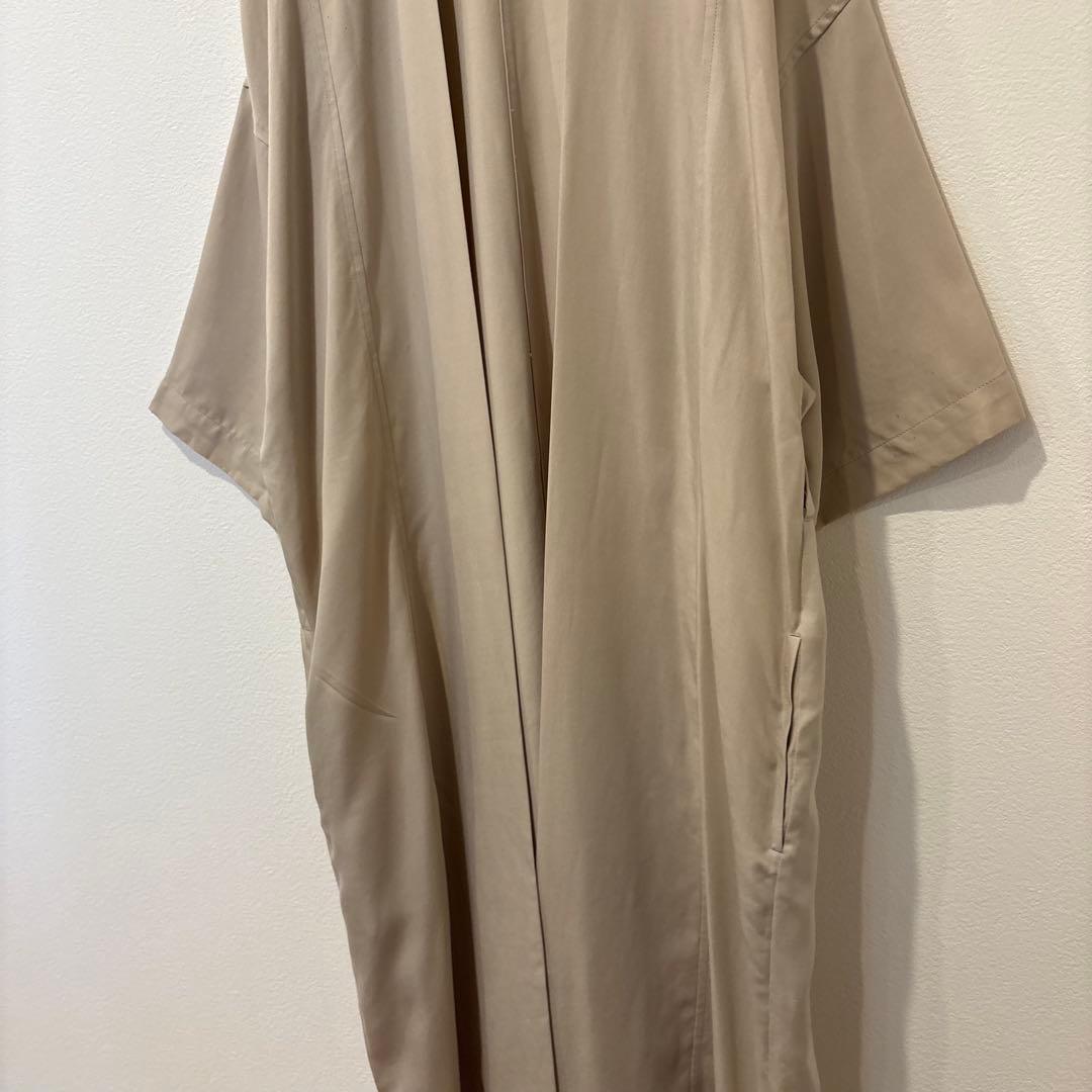 プラージュ ロング ガウン カーディガン　ベージュ リヨセル ゆったり羽織り 5