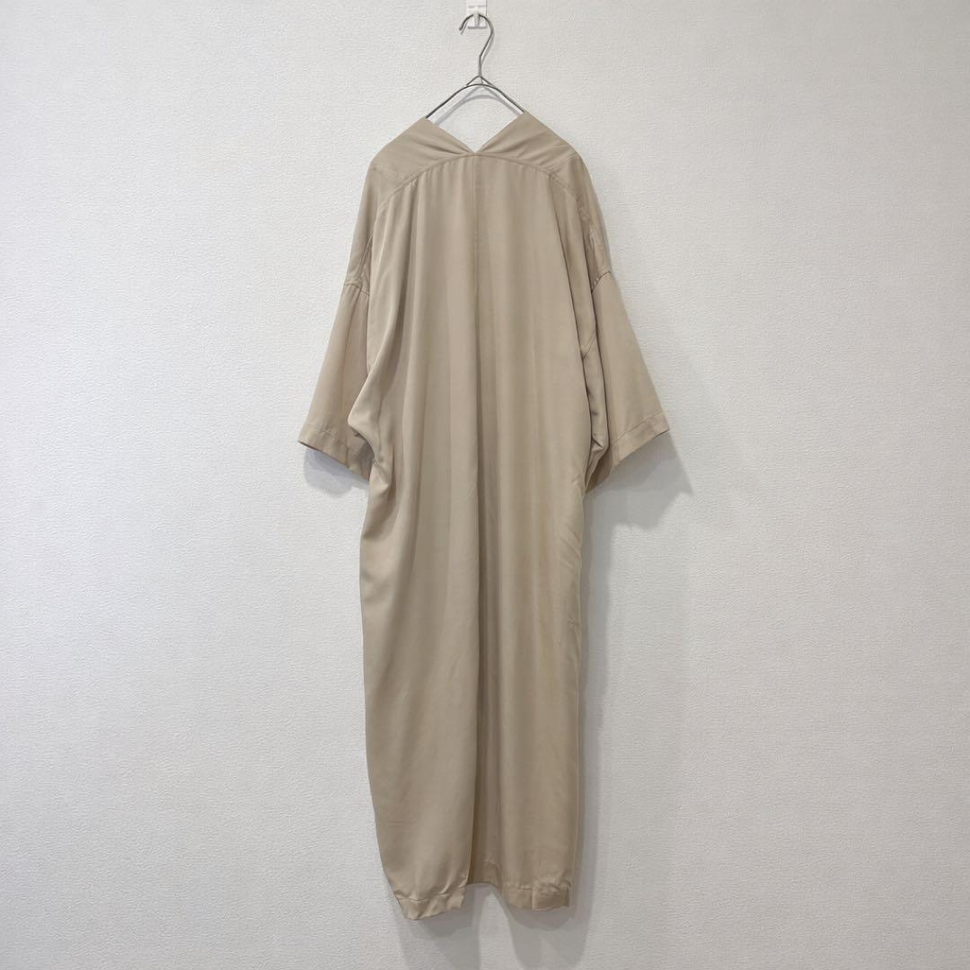 プラージュ ロング ガウン カーディガン　ベージュ リヨセル ゆったり羽織り 6
