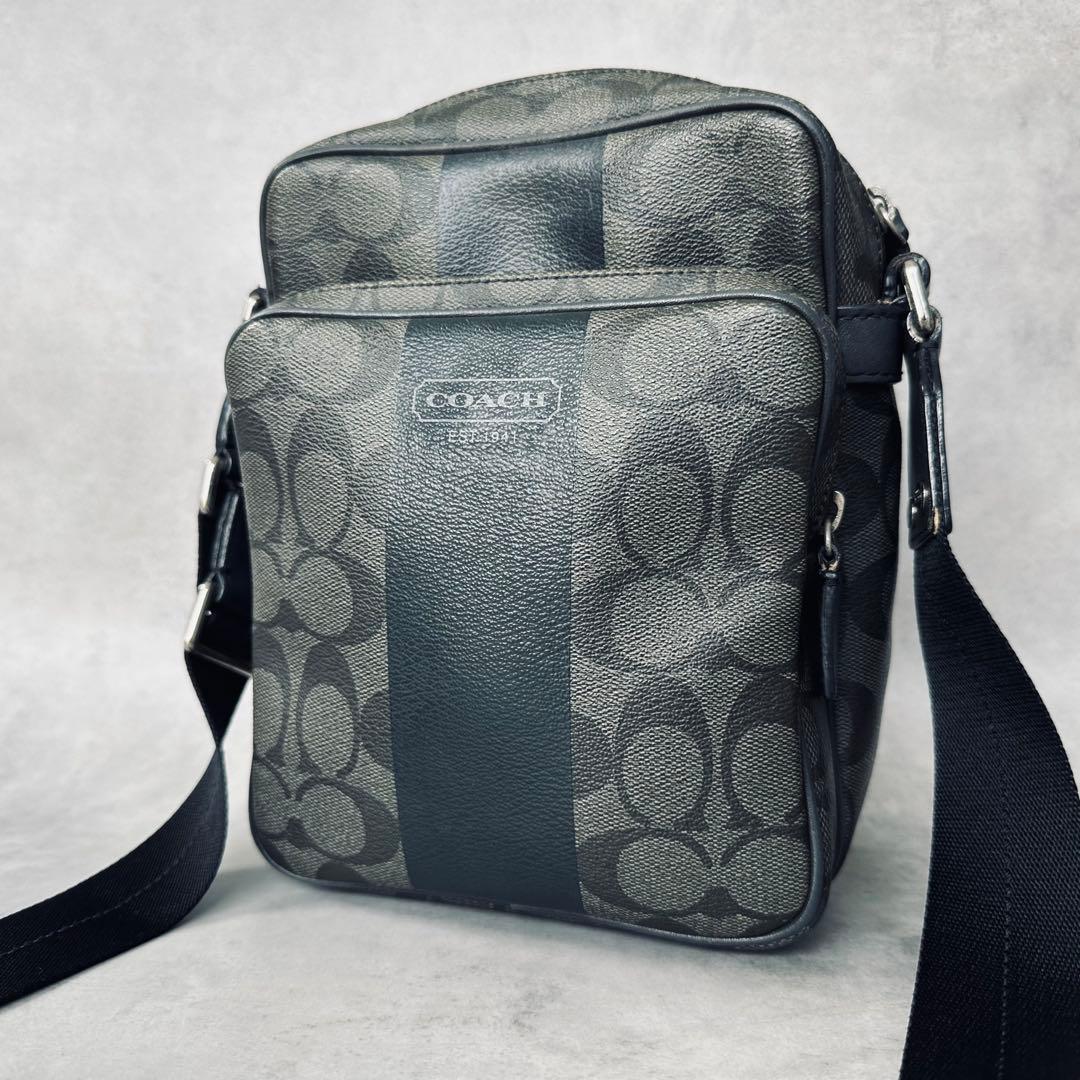 COACH Heritage Striped Flight Bag