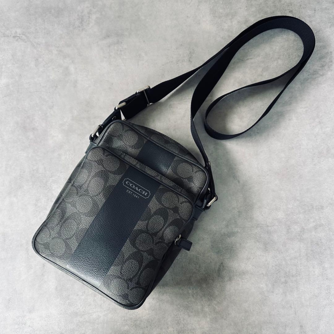 COACH Heritage Striped Flight Bag 13