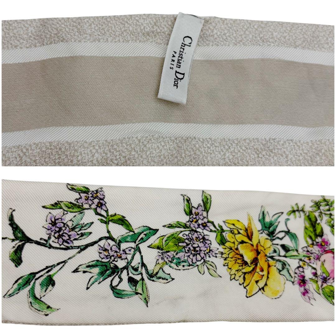 ⭐️良品⭐️ ディオール D-フローラル ミッツァ スカーフ 花柄 8