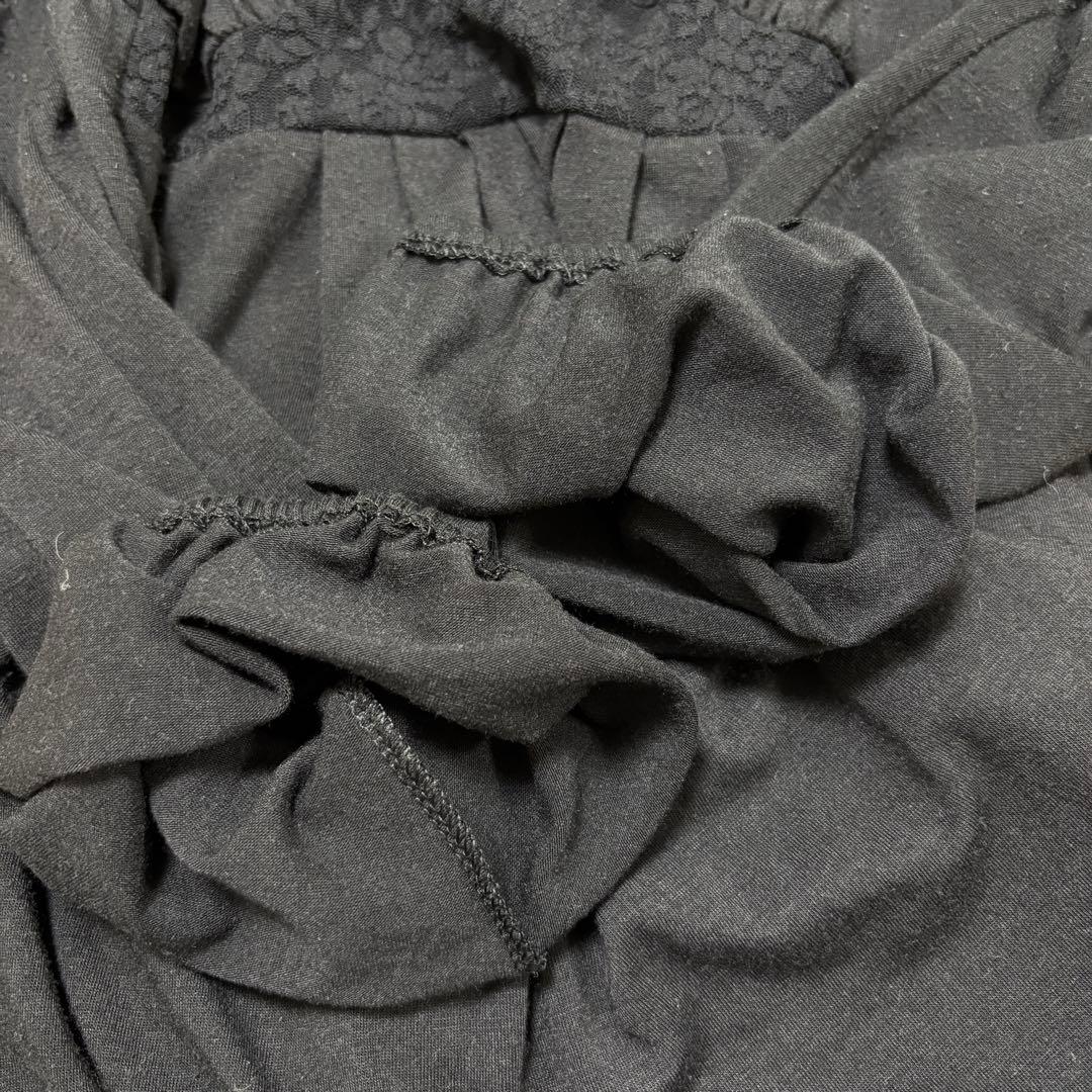 EGOIST ブラックVネック チュニック S相当Aラインe062 15