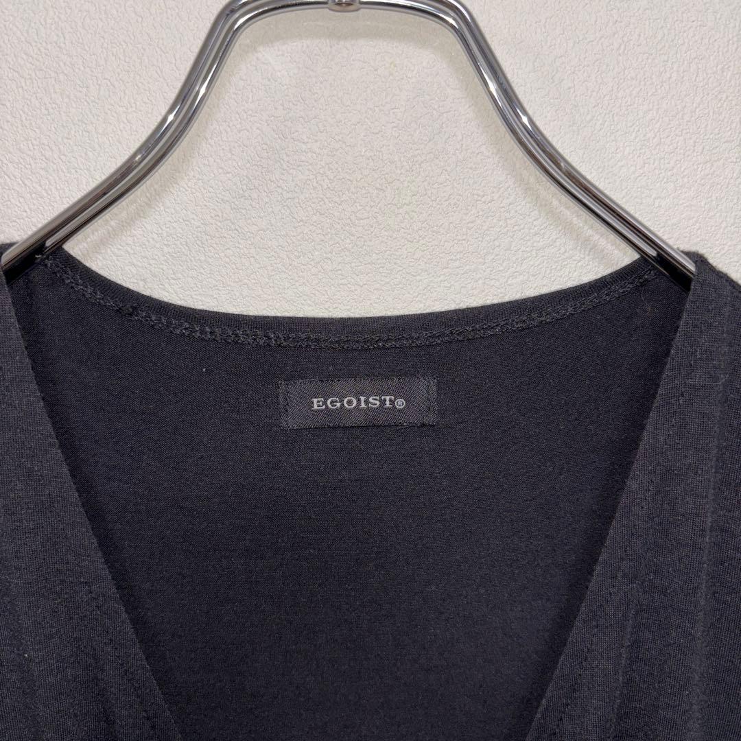 EGOIST ブラックVネック チュニック S相当Aラインe062 3