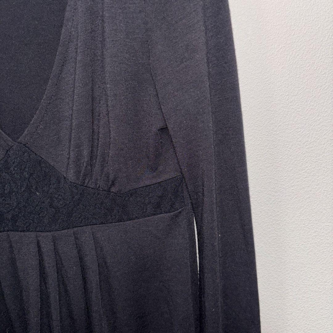 EGOIST ブラックVネック チュニック S相当Aラインe062 8